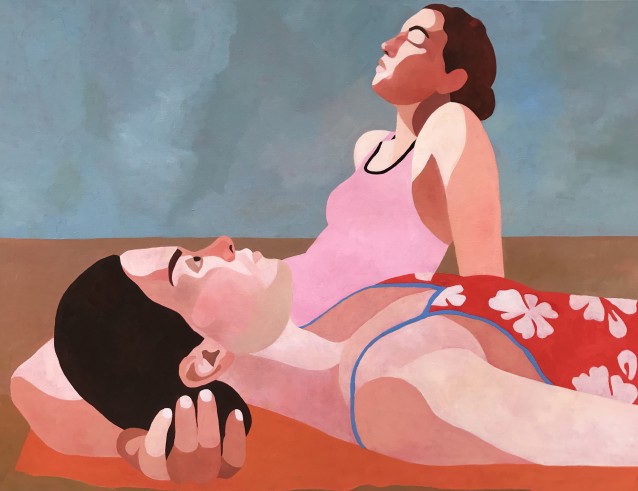 Sunbath 1, Oil on Linen Canvas, 116x89cm, 2017